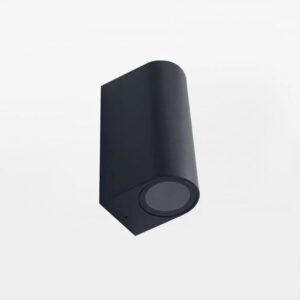 APLIQUE PARED 2XGU10 ALUMINIO NEGRO IP54