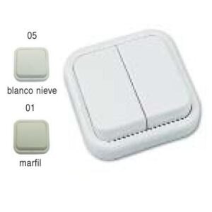 CONMUTADOR DOBLE KRISTAL BL. 20302052