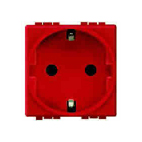 LIVING-LIGHT SCHUKO 2P+T 16A ROJO 2MOD.L4141R