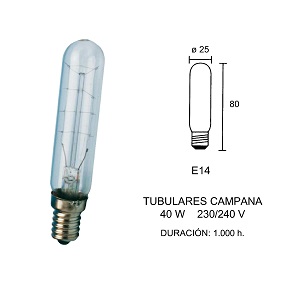 LAMP.TUBULAR 26X80 40W E-14 2600039 **