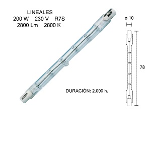 HALOG.LINEAL 200W.78MM.PLUS 2600132 **
