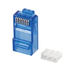 CONECTOR RJ45 MACHO CAT6 AZUL CON045 *