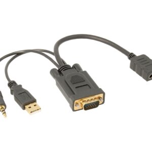 ADAPTADOR HDMI A VGA+JACK 3,5 AUDIO WIR941