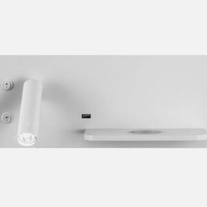 APLIQUE VELAZQUEZ 2X8W 4000K IZQDO USB+IQ BL 130LM